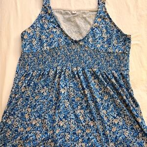 Floral Blue Women's Top